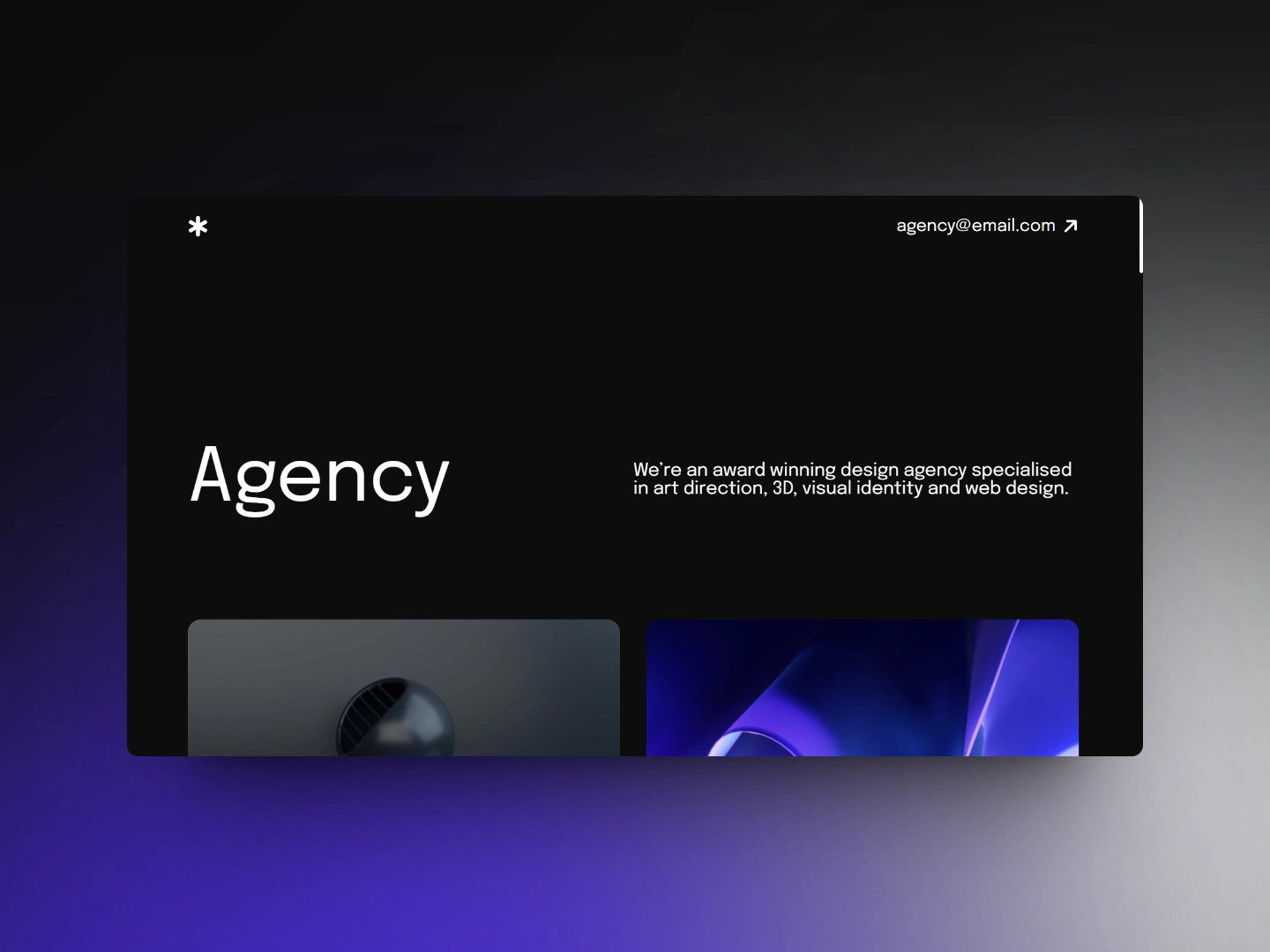 Agency website project thumbnail