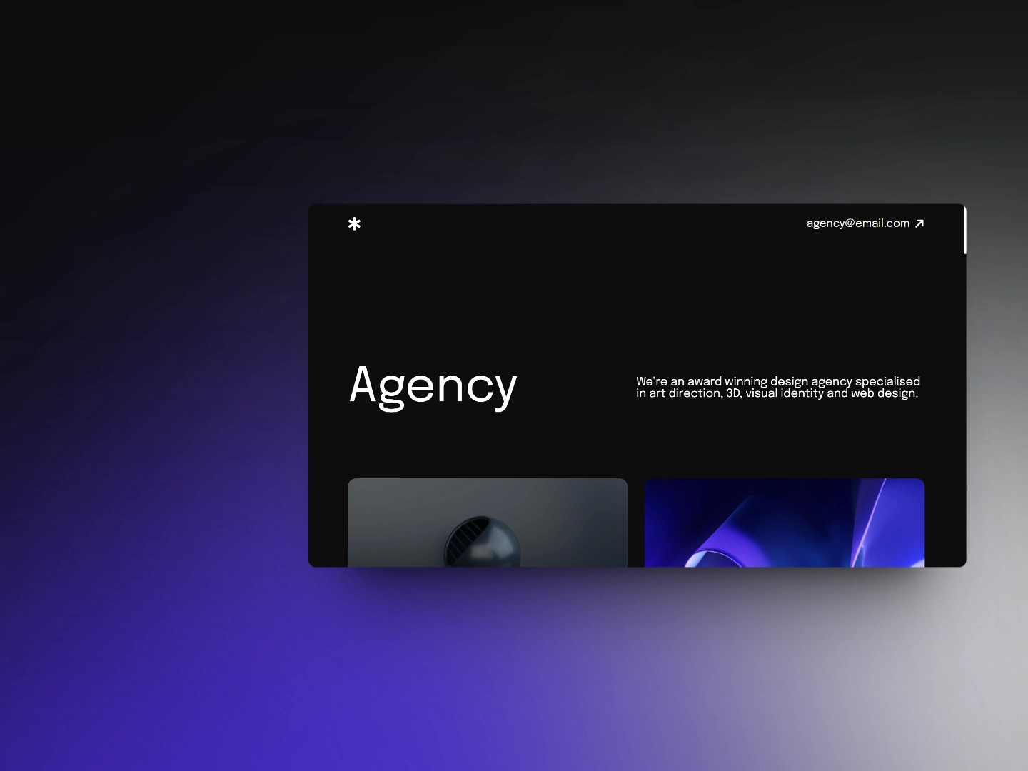 Agency website project thumbnail