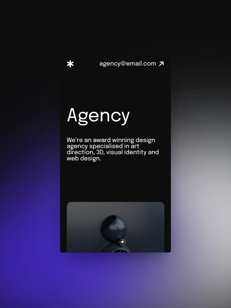 Agency website project thumbnail