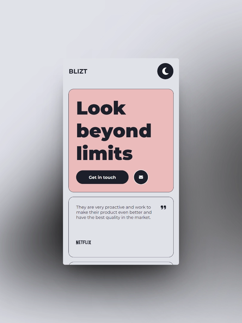 Blizt Website project thumbnail