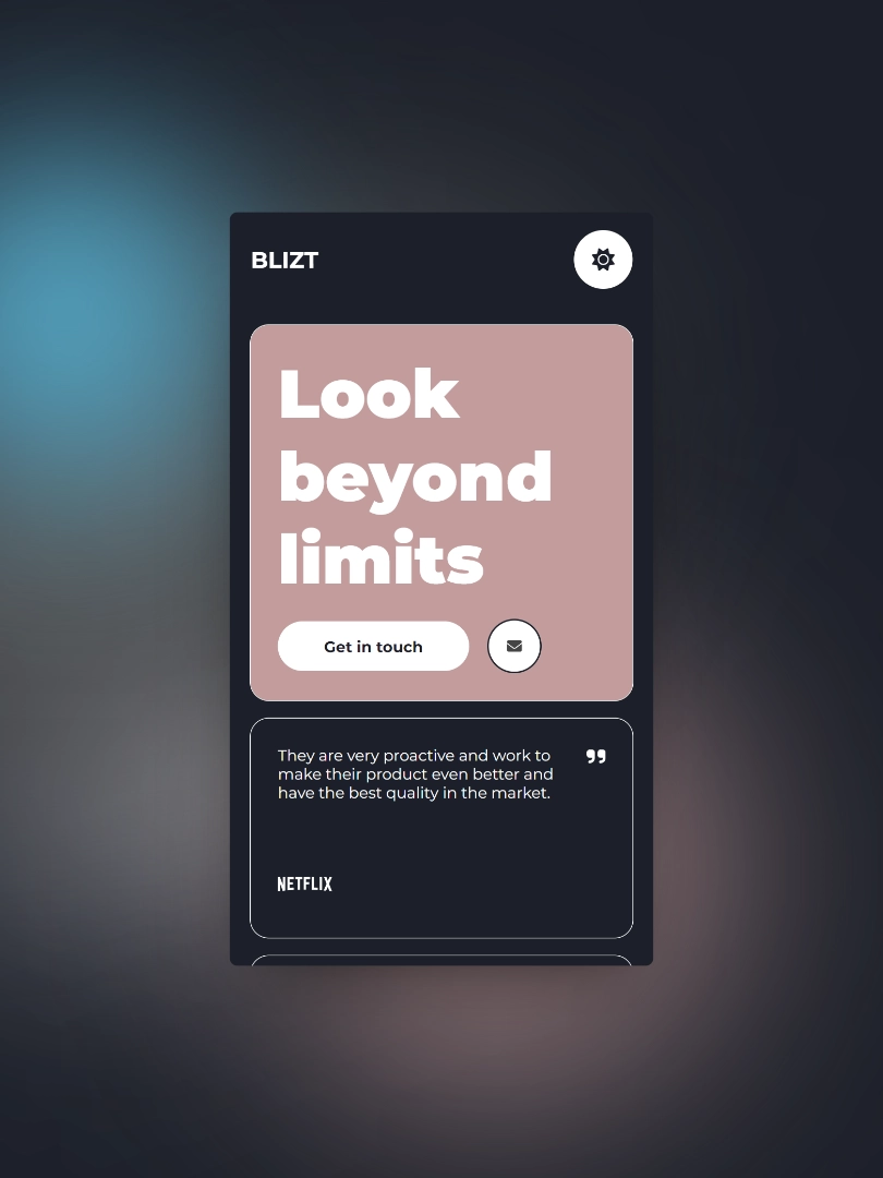 Blizt Website project thumbnail