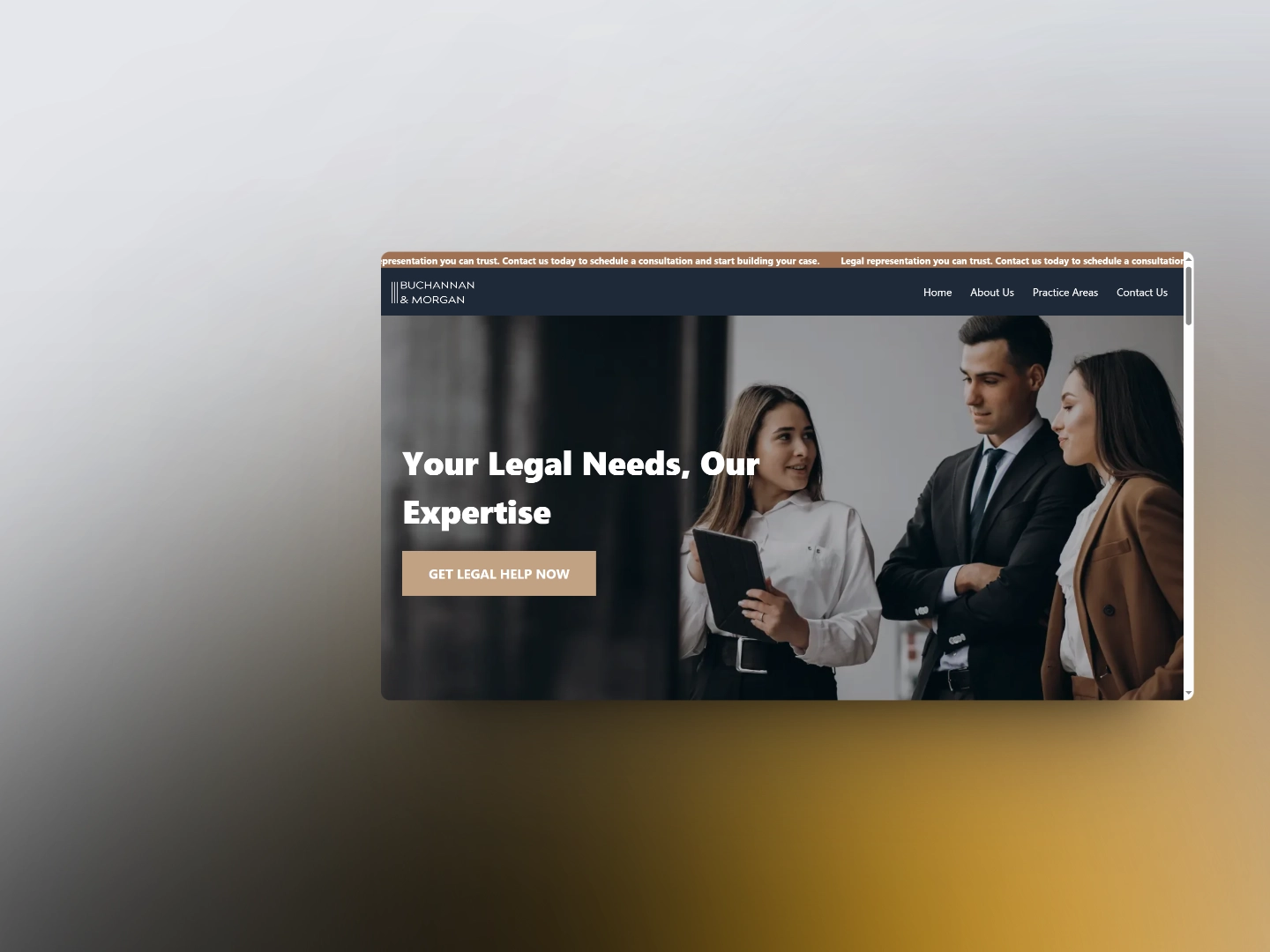 Lawyer website project thumbnail