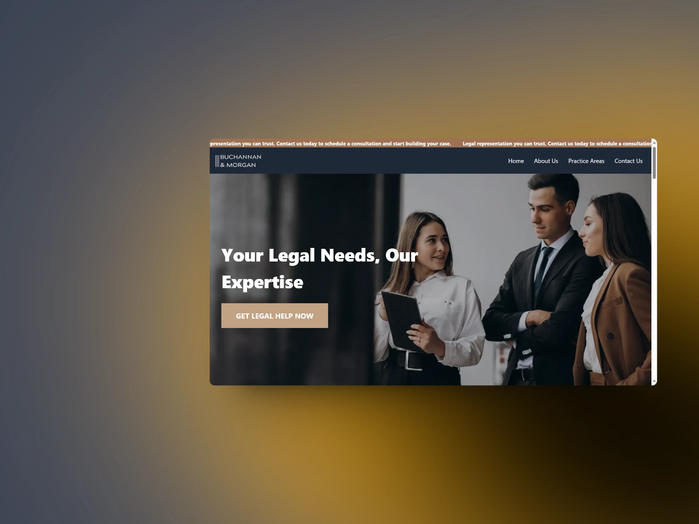 Lawyer website project thumbnail