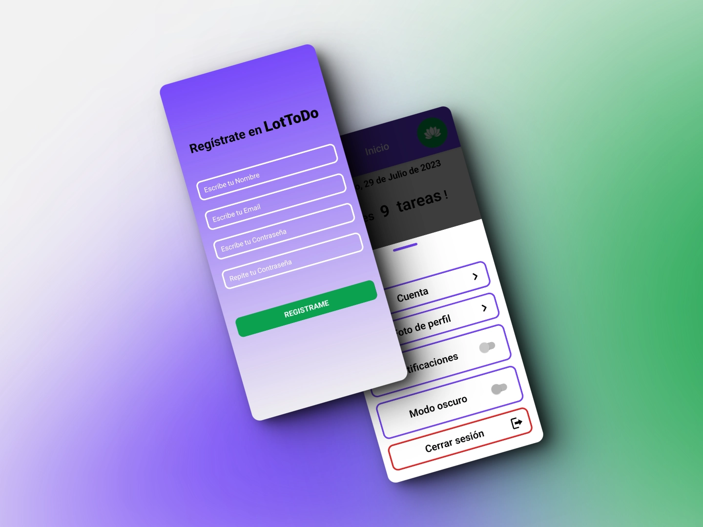 Design of presentation of the lot todo project